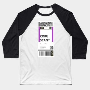 Coruscant Boarding Pass Baseball T-Shirt